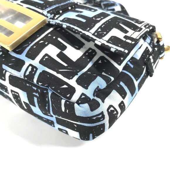 FENDI 8BR784 Joshua Vides Collab Zucca Baguette Mini 2WAY Shoulder Bag Unused - Picture 9 of 16